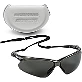 KleenGuard™ V30 Nemesis™ Polarized Safety Glasses (56568), Smoke Grey Lenses, Gunmetal Frame, Carrying Case, Unisex Sunglasses for Men and Women