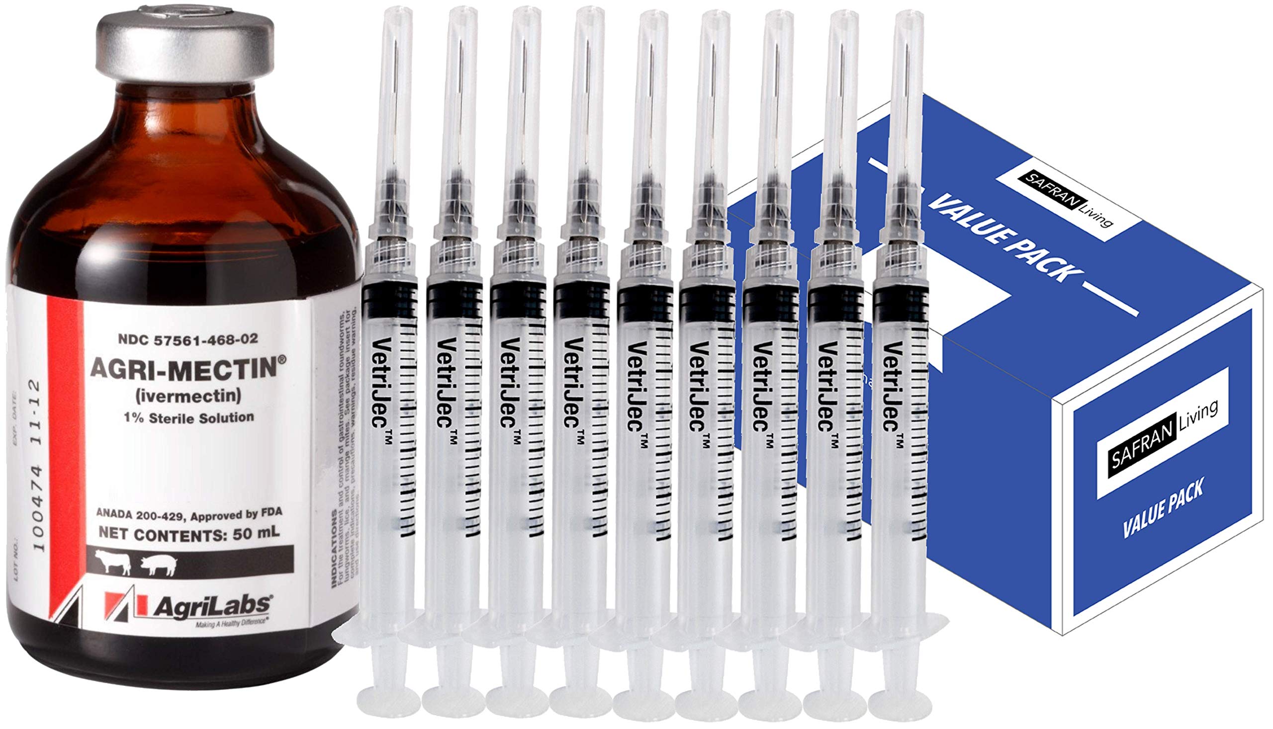 AgrimectinVP 50 mL Dewormer (Safran Value Pack)