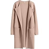 ANRABESS Womens Cardigan Sweater Open Front Knit Long Coatigan Dressy Casual Jacket Coat 2025 Fall Outfits Classy Clothes