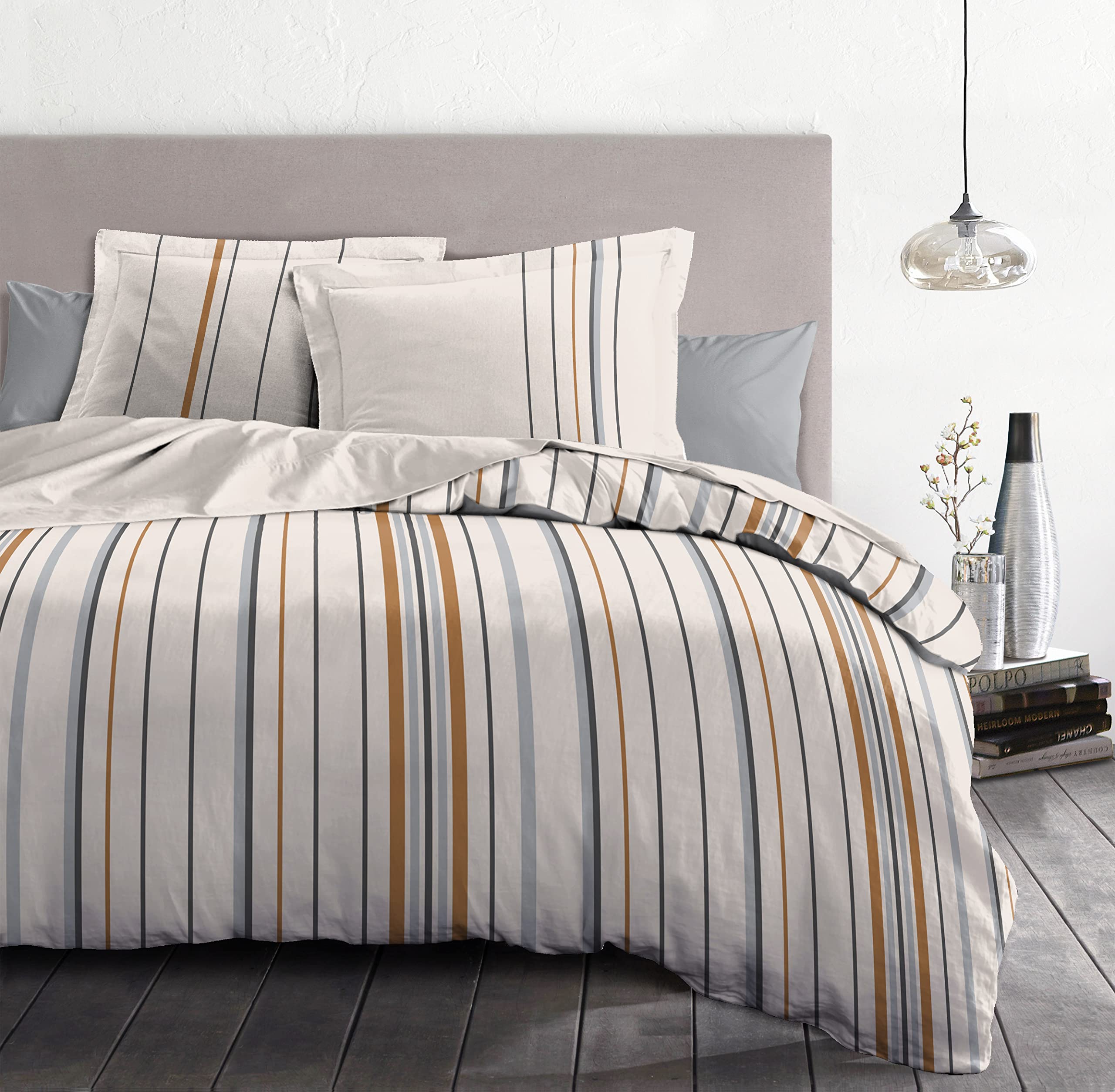 Home Linge Passion | Duvet Cover - 3 Pieces | 100% Cotton - 57 Thread Count | Double - 220 x 240 cm | Bellamy Pink