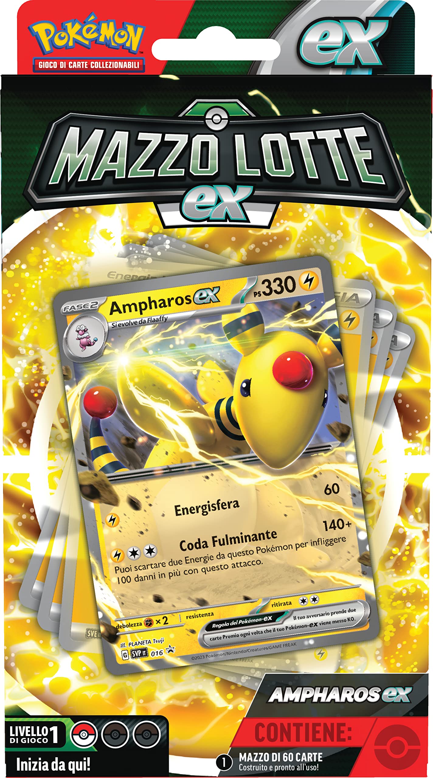 Pokémon - GCC Pokémon Ex Ampharos-ex Lotte Deck (60 Card Deck Ready to Use)