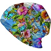 Mandala Sunflower Womens Slouchy Beanie Cotton Chemo Caps Cancer Headwear Hats Turban Baggy Skull Sleep Scarf