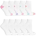 Fruit of the Loom Women's Everyday Soft Cushioned Ankle Socks (10 Pack)