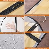 GoMaihe 12 Pack Clothes Cover Bags 60x100/60x120cm Transparent Zip Wardrobe view 4