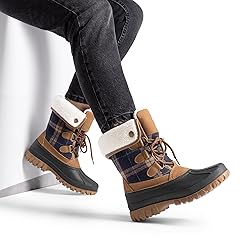 DREAM PAIRS Women's Winter Duck Boots Mid Calf Warm