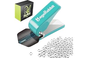 MageRabbit Dart Flight Hole Punch Tool, Dart Flight Hole Punch with 100 Metal O Rings, Dart Accessories Puncher for PET Flights,Dart Flight Punch Tool