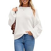 Arach&Cloz Women Wool Bend Soft Warm Fuzzy Loose Fit Fall Sweater 2025