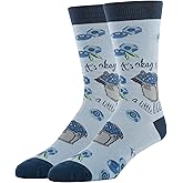 ooohyeah Men's Funny Novelty Food Fruit Theme Crew Socks, Fun Crazy Silly Cotton Dress Socks, Shoe Size 8-13