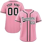 Custom Pinstripe Baseball Jersey Hipster Hip Hop Sports Shirts Personalized Team Name Number for Men Women Youth