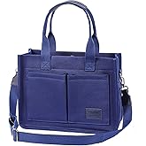 Canvas Tote Bag for Women, Large Laptop Travel Tote Handbag Totes with Crossbody Shoulder Teachers Reusable Grocery Bags