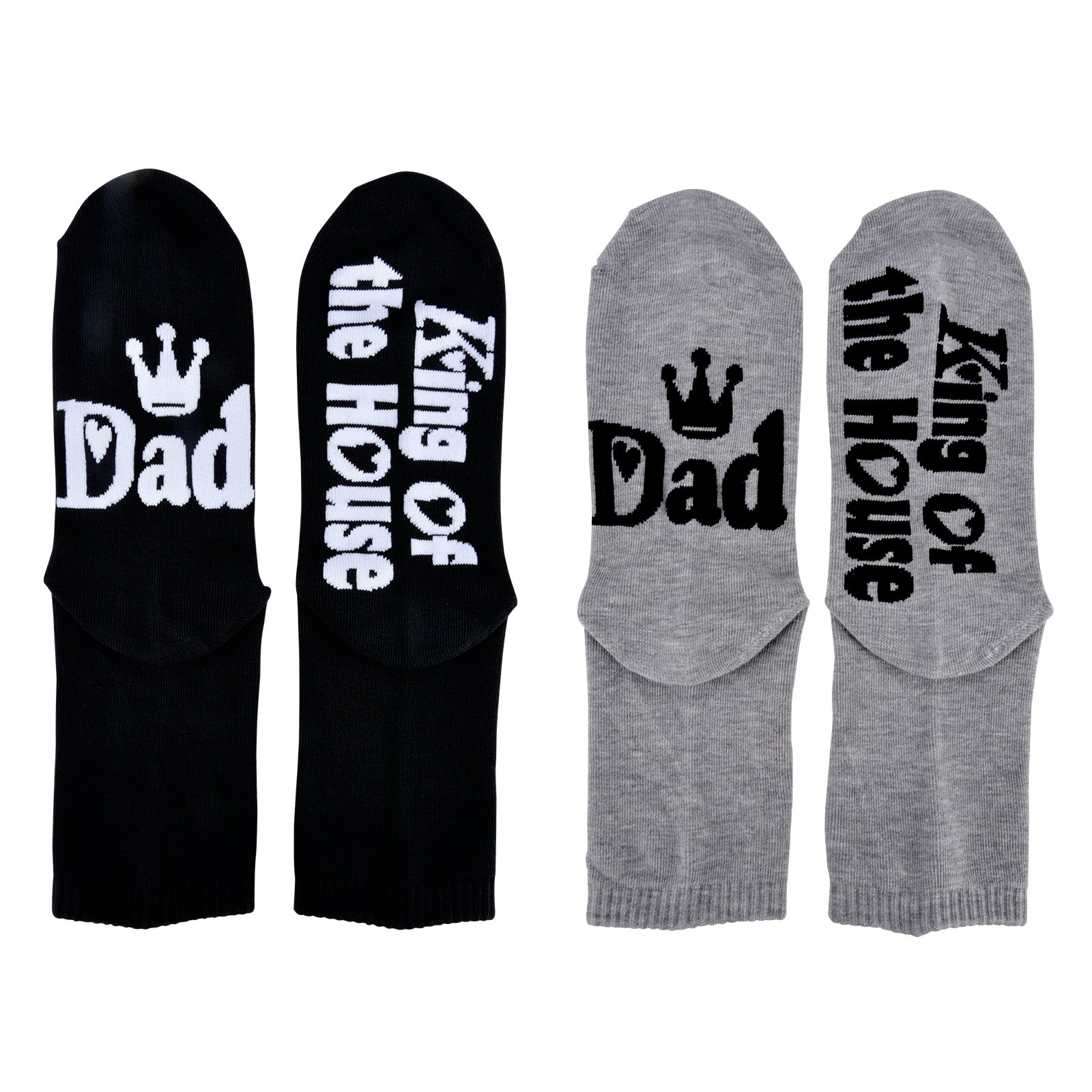 Aniwon 2 Pair Novelty Crew Socks Father\'s Day Birthday Funny Cotton Socks for Men with Gift Box