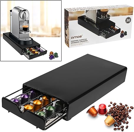 Amos 30 Nespresso Coffee Capsule Pod Drawer Holder Storage Tray
