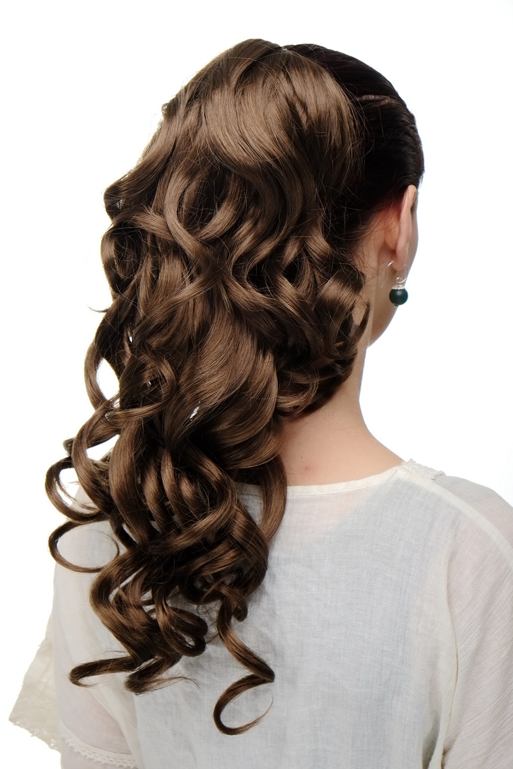 WIG ME UP SA09-10 Hairpiece ponytail extension very long BEAUTIFUL wavy slightly curly curls medium gold brown 20inch