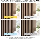 PONY DANCE Blackout Curtain Panel Taupe Brown 132x137 cm Eylet Window view 4