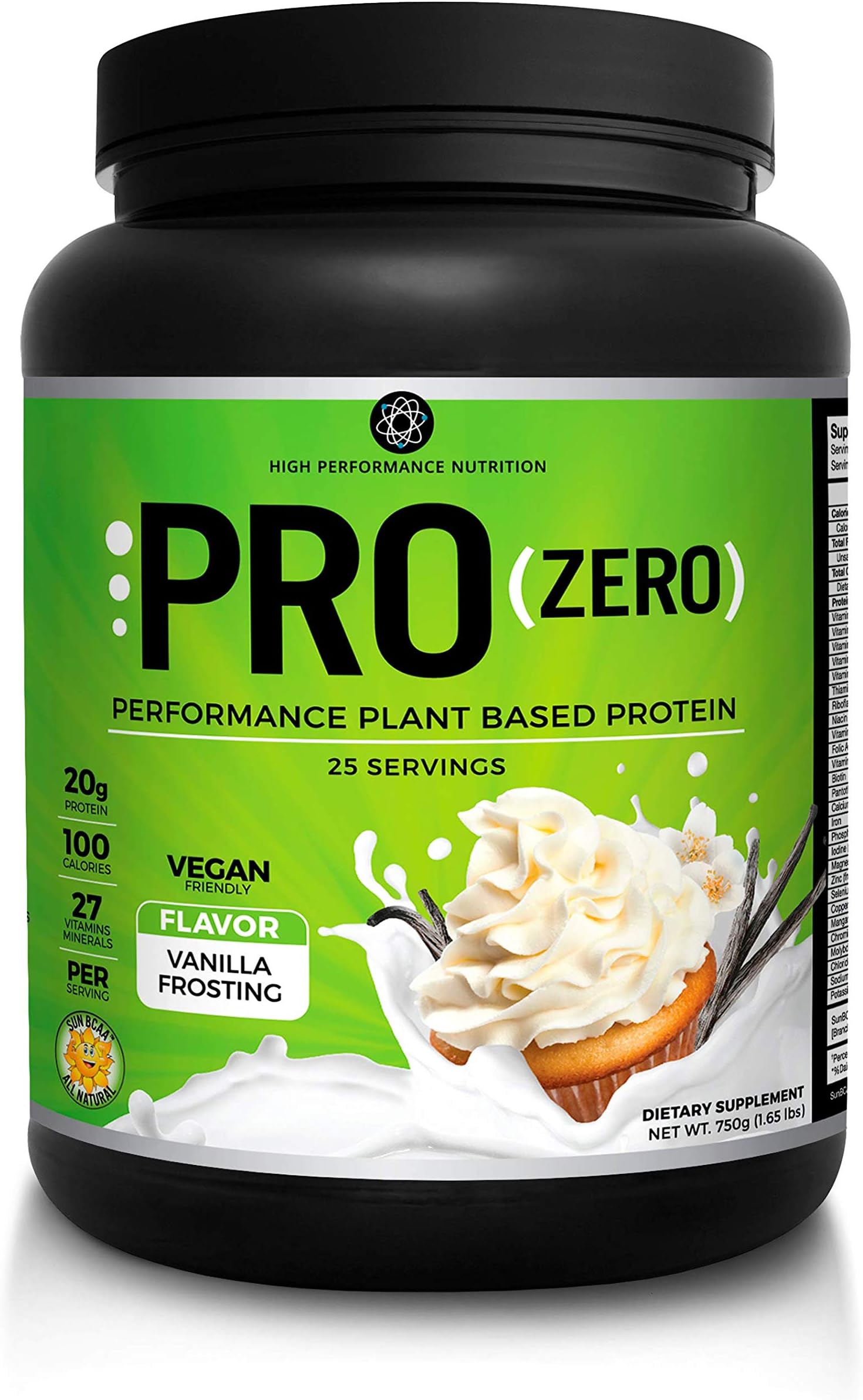 HPN Pro(Zero) Organic Plant Protein | Vanilla Frosting | 25 Servings