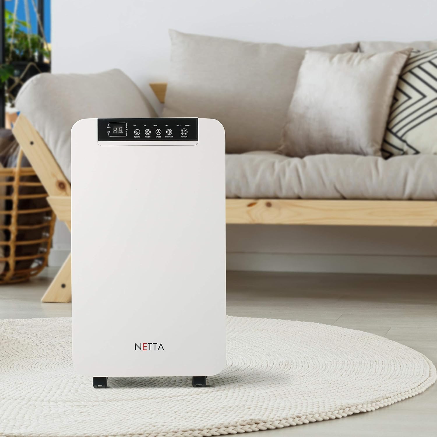 NETTA Dehumidifier 12L Day Digital Control Panel Continuous Drainage
