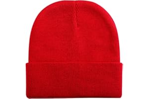 DOOVID Toddler Beanie Kids Warm Knit Beanie Hat Baby Boys Girls Knit Caps Classic Autumn Winter Hats