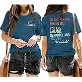 You Matter Shirt Women Person Behind Me Tshirt Mental Health Awarenes Kindness Casual O Neck Tee Tops
