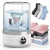 Portable Washing Machine, Compact Mini Washing Machine for Delicates & light garments, Cordless Portable Washer, 1.4L White M
