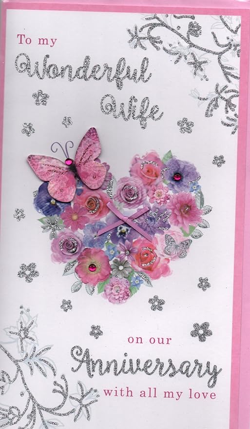 At Alexander S Biglietto Di Auguri Per La Moglie Per L Anniversario Di Matrimonio Con Dedica In Lingua Straniera Amazon It Casa E Cucina