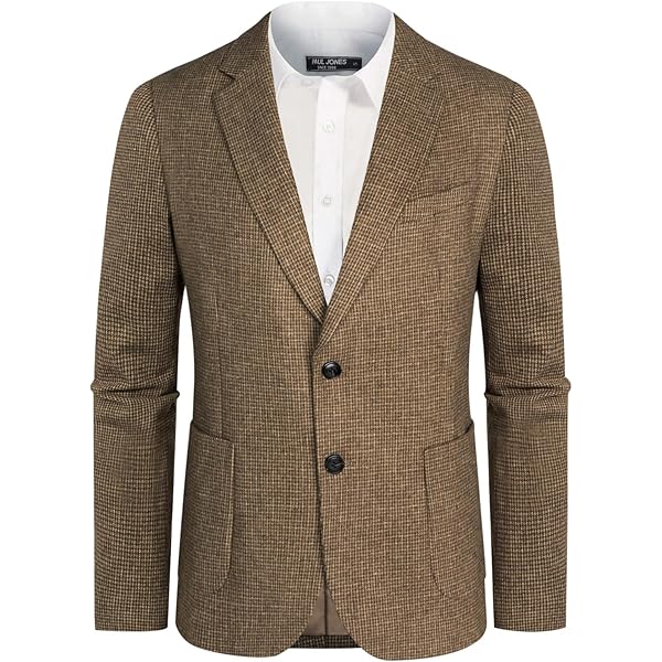 Men's Vintage Wool Blazer Herringbone Jacket Wool Blend