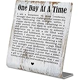 TRCENDE Sober Affirmation For Best Friend, Recovery Gift, Sober Encouragement Gift For Him, One Day At A Time, Addiction Recovery Affirmation Gift Home Office Metal Sign Plaque XLk225