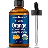 Organic Orange Essential Oil 1 Fl Oz - 100% Pure &amp; Natural - Hexane Free | Essential Oil for Aromatherapy, Diffusers, DIY, Candle and Soap Making Scent - Nexon Botanics