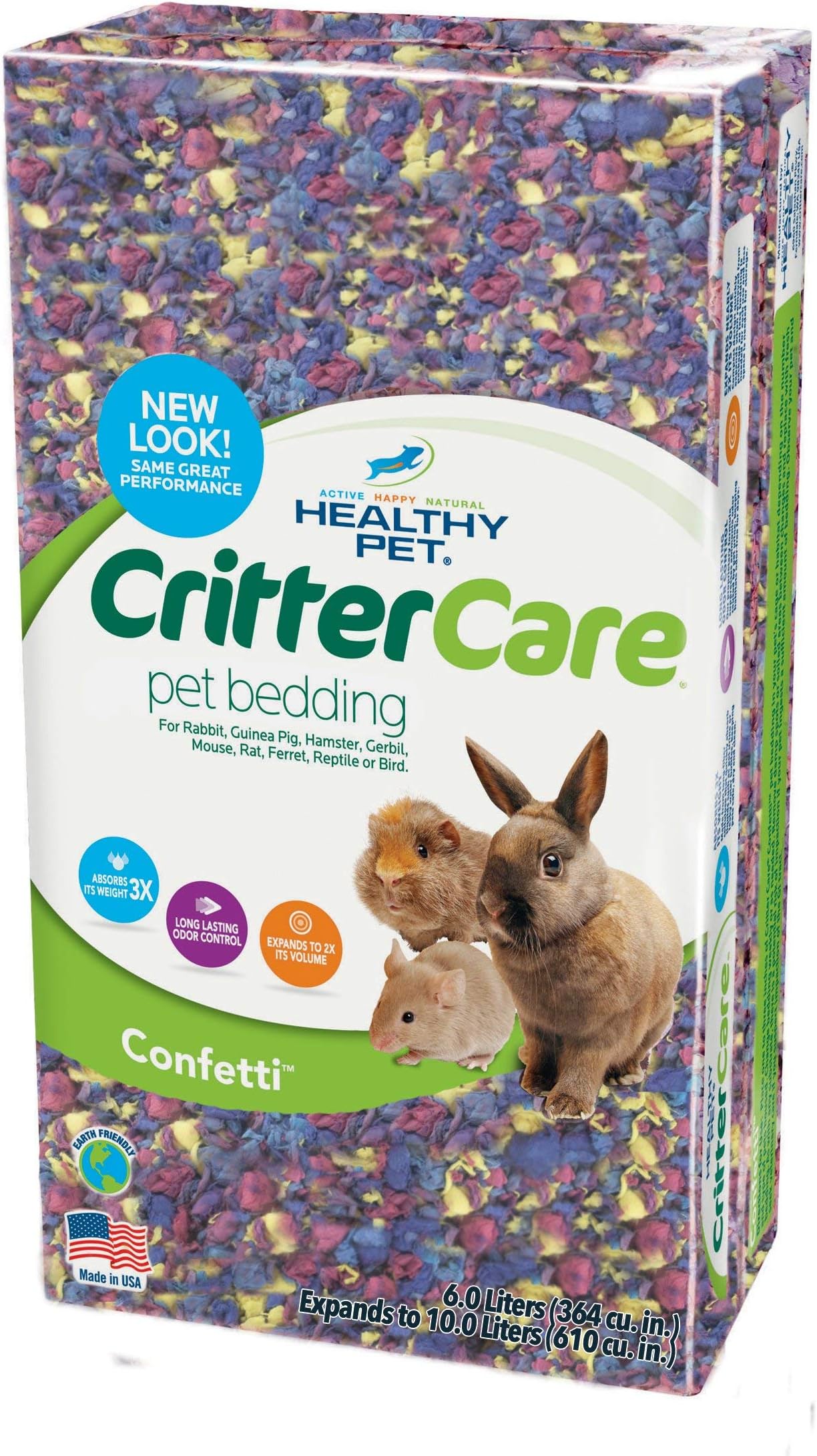 Healthy Pet Bedding, 10-Liter, Confetti. Premium Pack