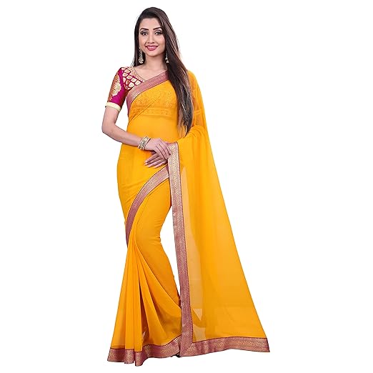 Anand Sarees chiffon with blouse piece Saree