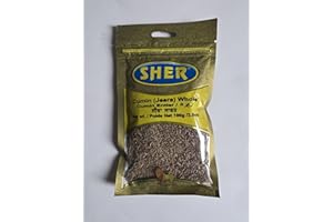 SHER Whole Cumin Seeds (Jeera), 100g, Product of India