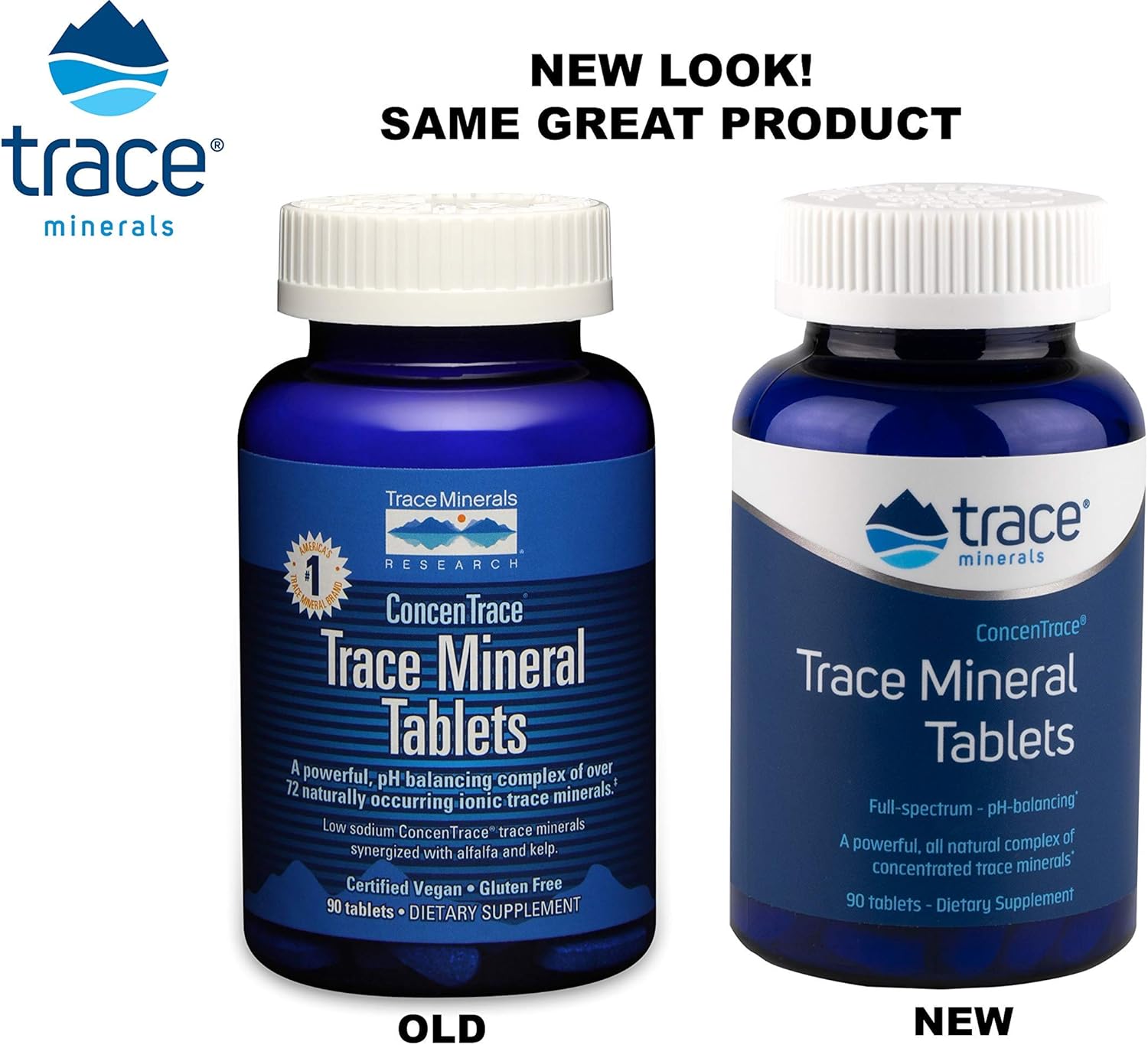 CONCENTRACE Trace Mineral Tablets 90 tab. PH Buffer, Magnesium, Ionic, Vegan, Gluten Free, Hydration, Electrolytes.: Health & Personal Care