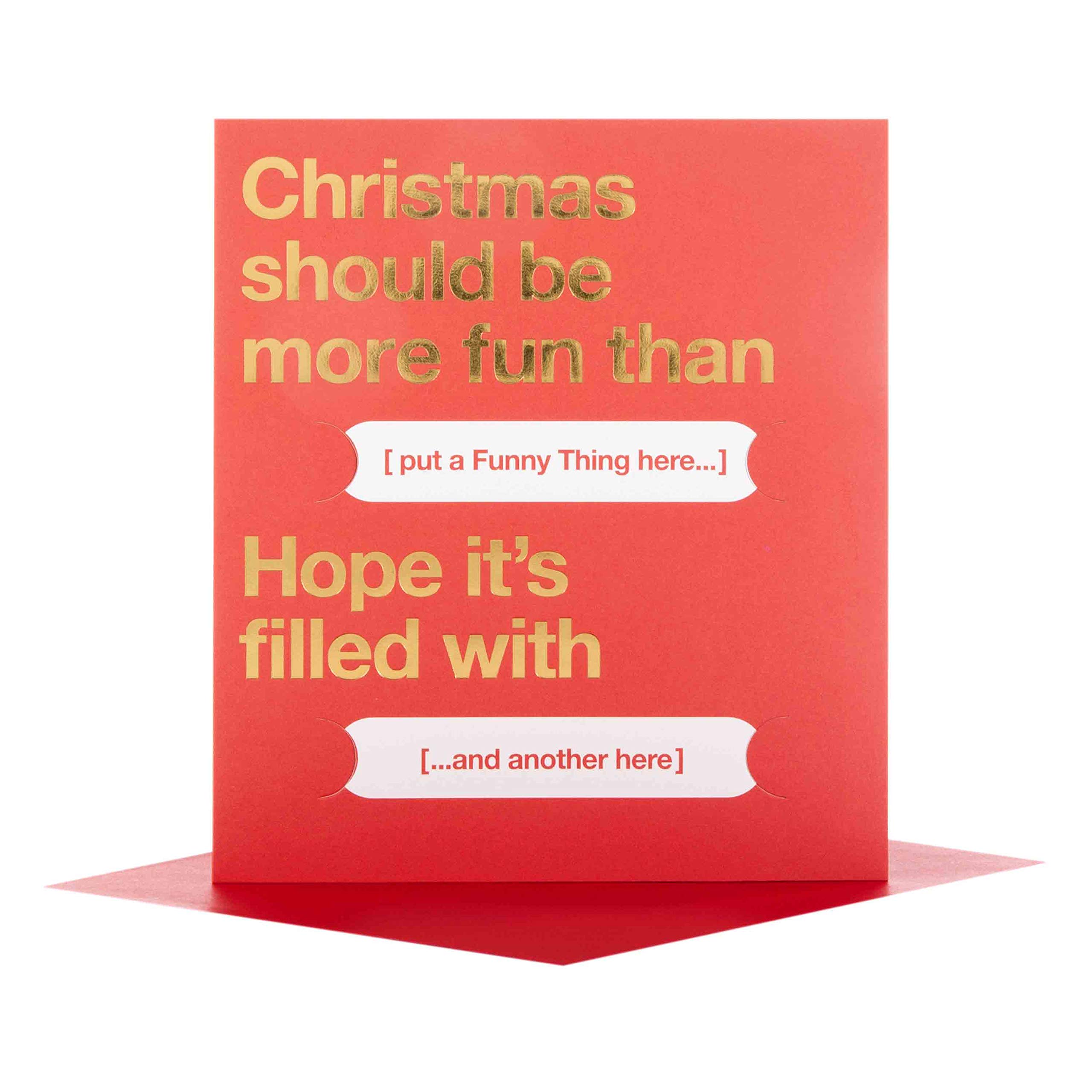 Hallmark 25485871 Medium Happy Christmas Card 'Personalise Me'