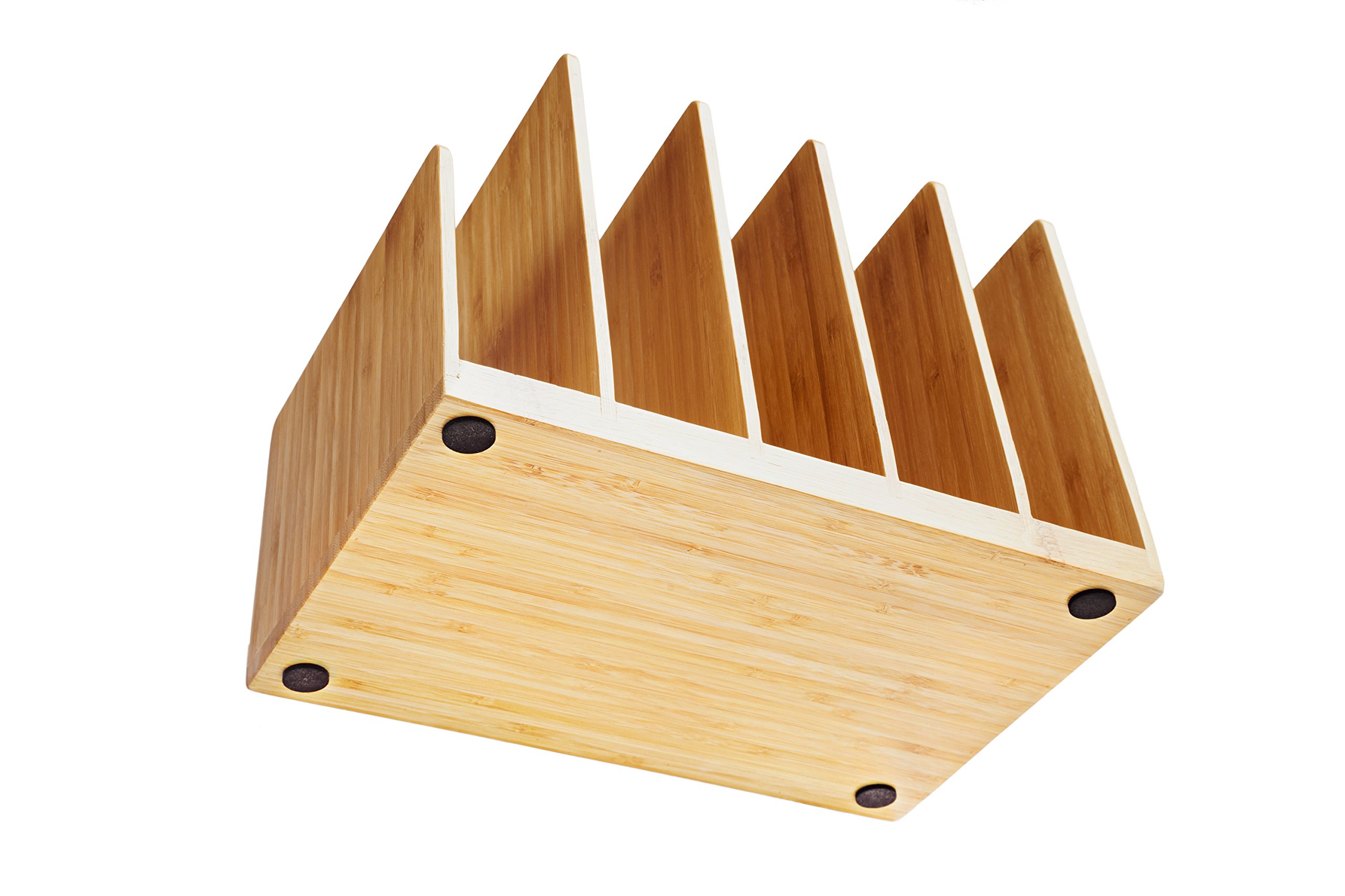 Galleon Kenley Desktop Organizer Bamboo Wood File & Folder Sorter