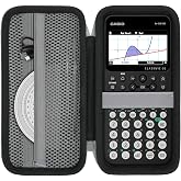 co2CREA Carrying Case for Casio fx-CG100/fx-CG50 Color Graphing Calculator | Protective Storage Box with Mesh Pocket for Cables, Pencil, Ruler (Black)