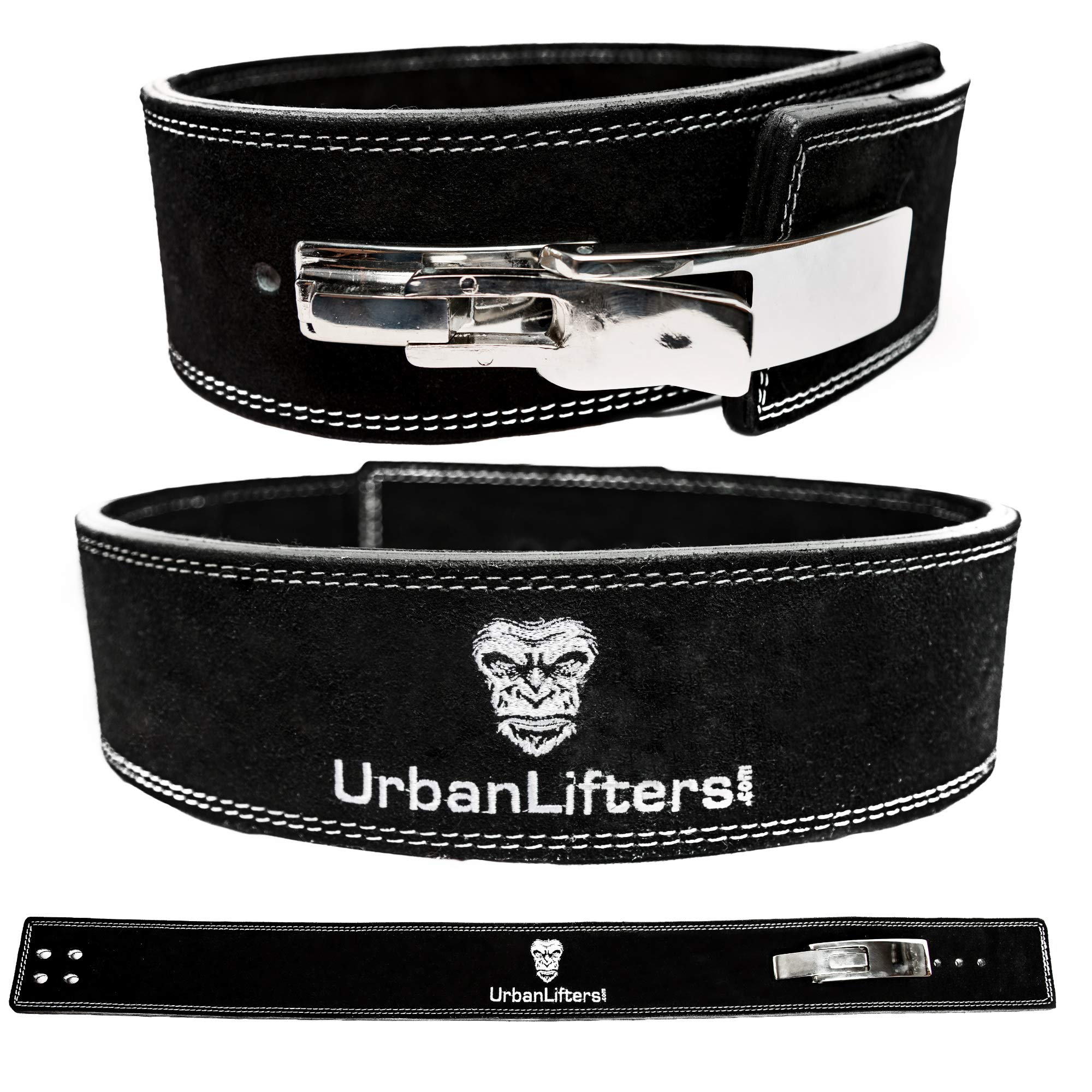 Urban Lifters Lever Belt. Heavy duty powerlifting lever belt with 4" Width & 10mm Thickness. Weightlifting Belt for heavy compound lifts - Squats & Deadlifts. Powerlifting Gym Belt for Men & Women (S)