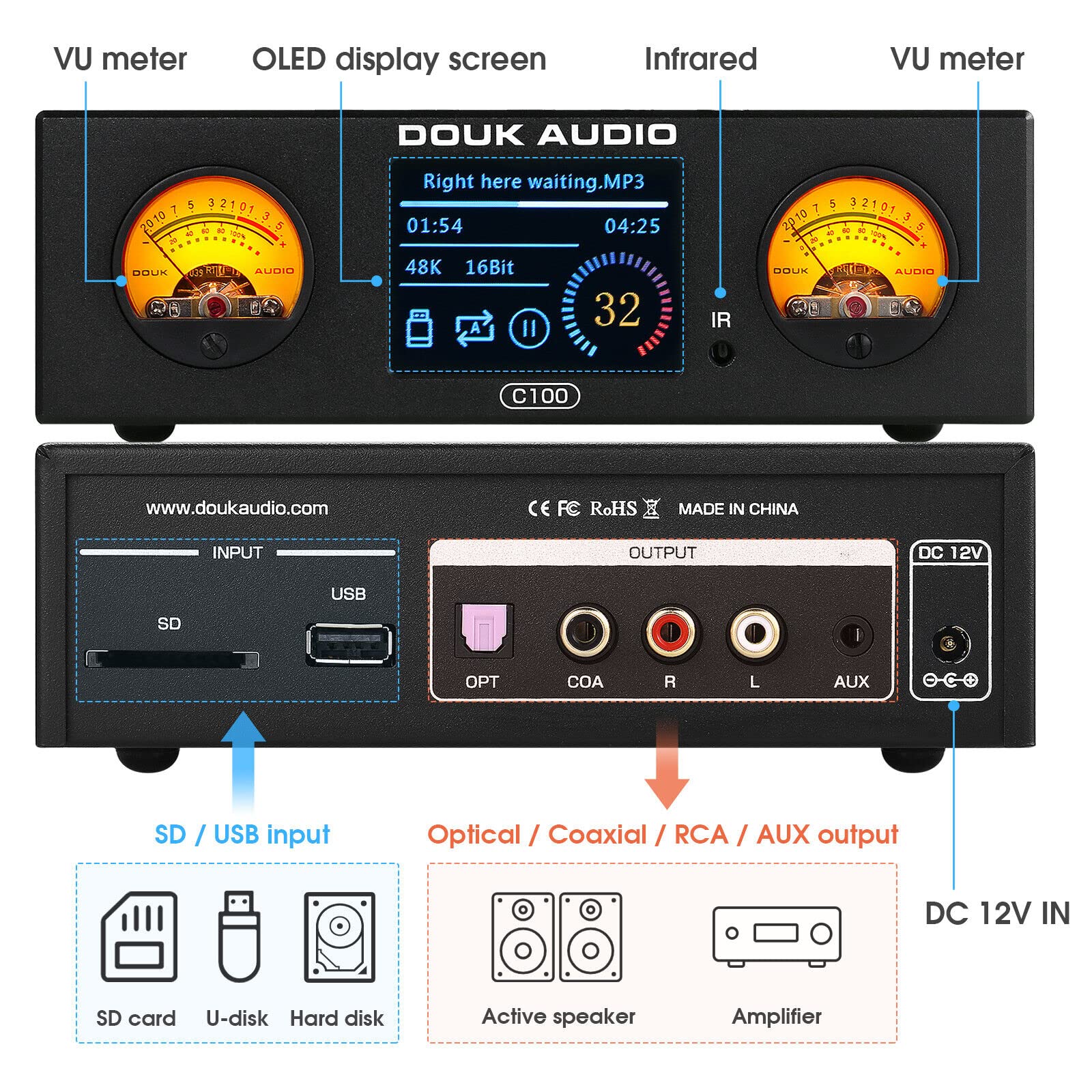 Mua Douk Audio C100 Mini Hi-Res Music Streamer Digital Audio Player ...