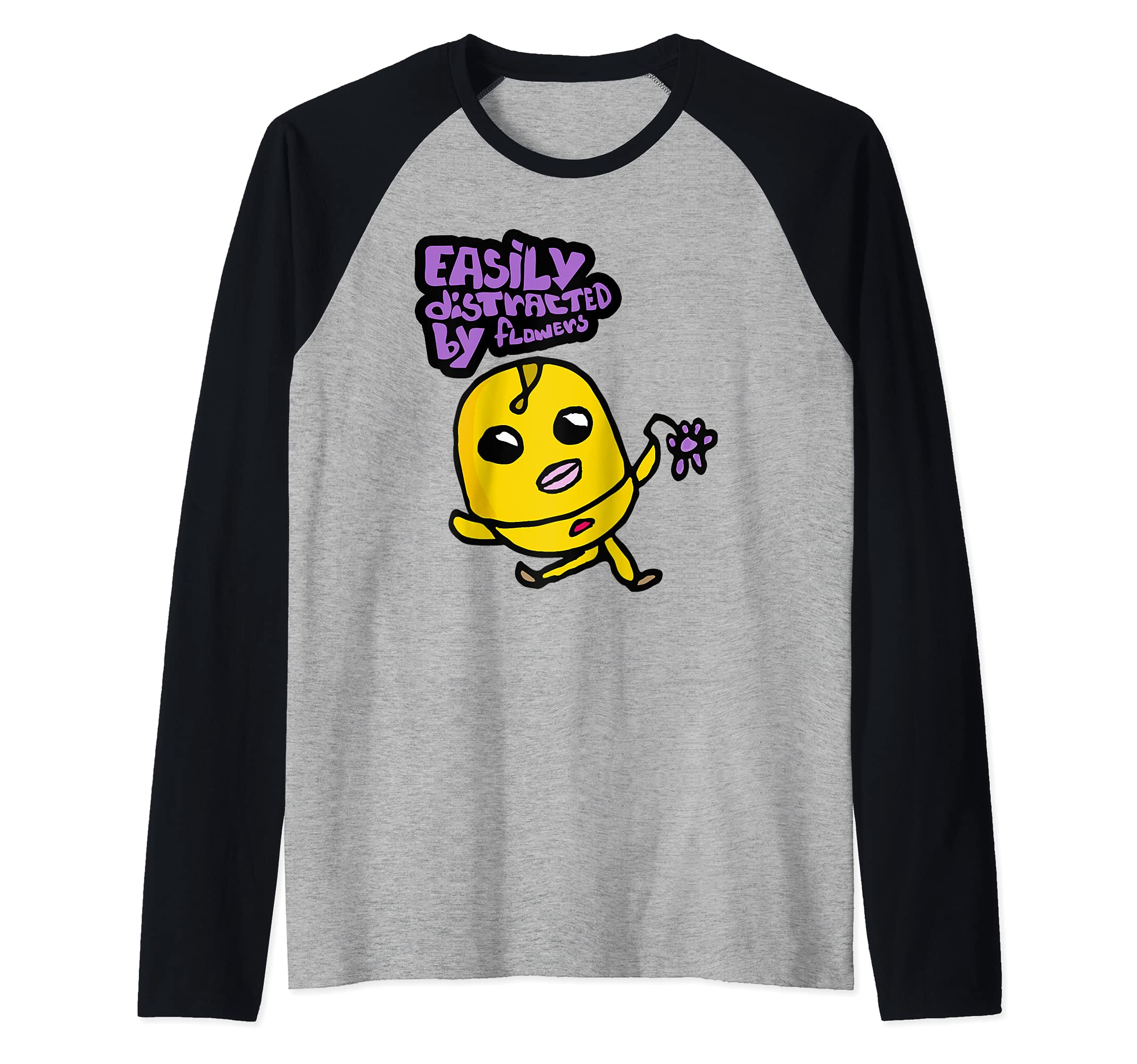 Easily Distracted by Flowers Spring Gardeners Love Flower Raglan Baseball Tee