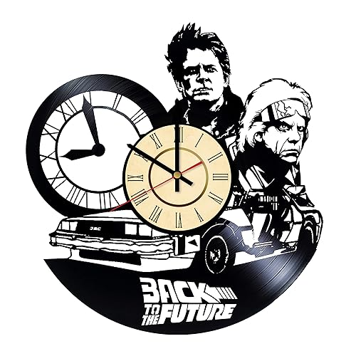 Amazon Com Time Traveling Delorean Vinyl Clock Gift Back To The