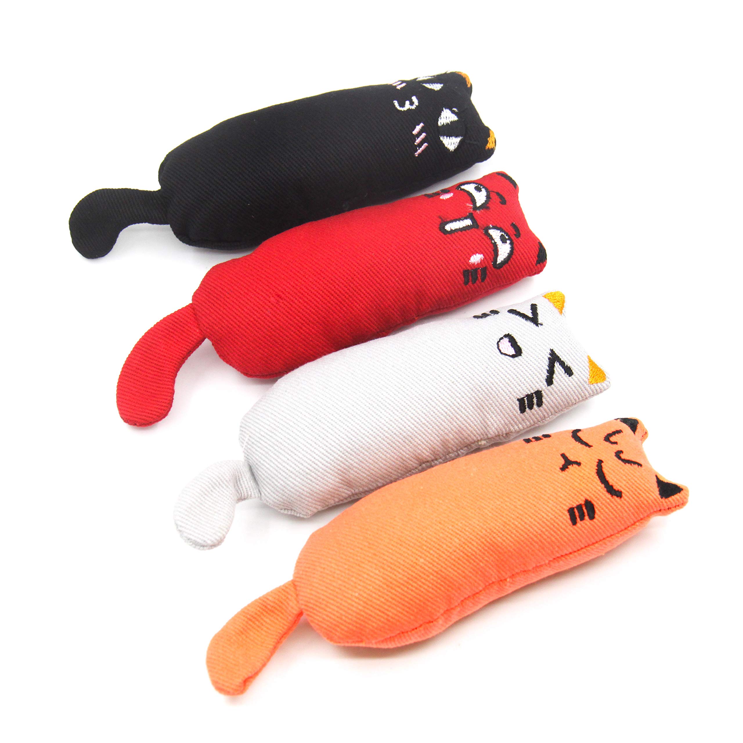 YAVO-EU 4 Pack Catnip Toy Cat Toys Chew Toy Teeth Cleaning, 4 color