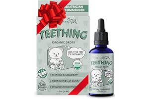 Legendairy Milk Organic Teething Drops - Baby Teething Relief Drops, Clove and Chamomile - Ideal for Babies and Toddlers - Sugar Free, 120 Servings