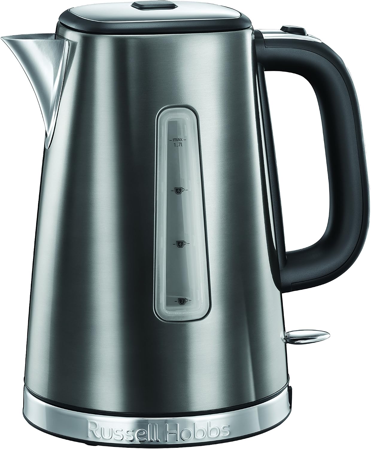 Russell Hobbs Luna Grey Stainless Steel 1.7L Cordless Electric Kettle (Quiet & Fast Boil 3KW - Image 3