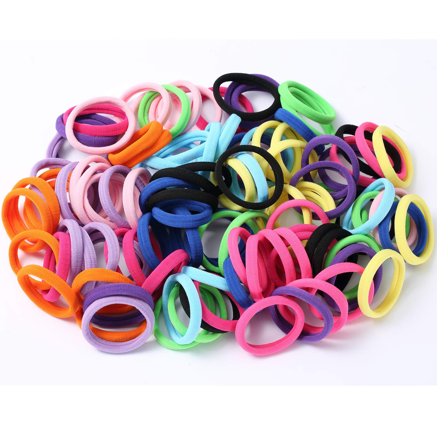 Seamless 8mm High Elastic Cotton Stretch Hair Ties Bands Rope