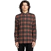 Volcom Men's Caden Plaid Long Sleeve Flannel Shirt – Button-Front, Soft Brushed Cotton