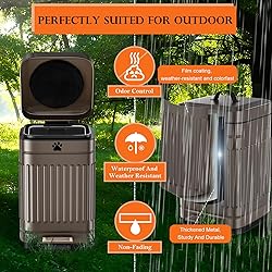 Kopuncare Dog Poop Trash Can Outside, 5L/1.3Gal