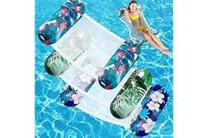 BIUTTIF 3 Pack Water Pool Floats Hammock for Adult, Pool Float Lounger for Swimming Pool, 4 in 1 Floating Rafts(Saddle, Lounge Chair, Floaties Hammock, Drifter)