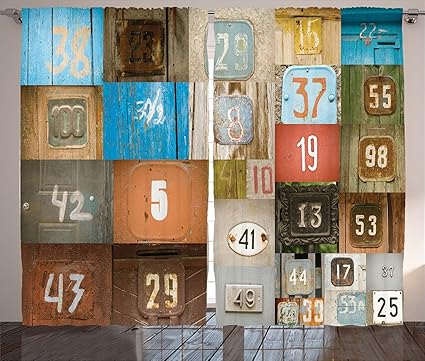 Amazon Com Ambesonne Modern Curtains Rusty Apartment