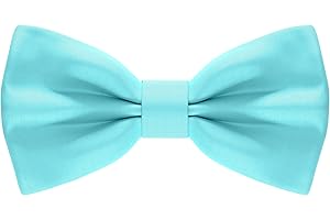 Bow Tie House Satin Classic Pre-Tied Bow Tie Formal Solid Tuxedo for Adults & Children