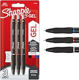 Sharpie S-Gel Gel Pens Medium Point 0.7mm Black Red Blue 3 Count