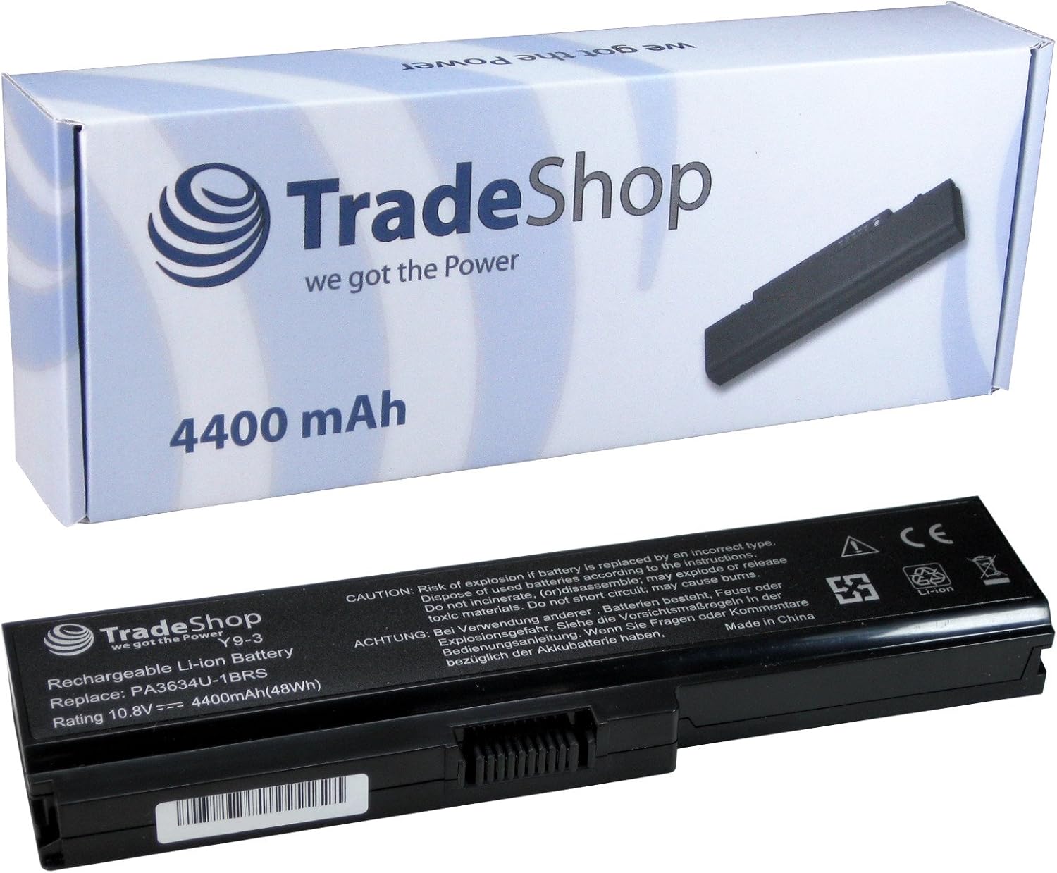 Trade-Shop – Batería de ion de litio, 10,8/11,1 V, 4400 mAh para