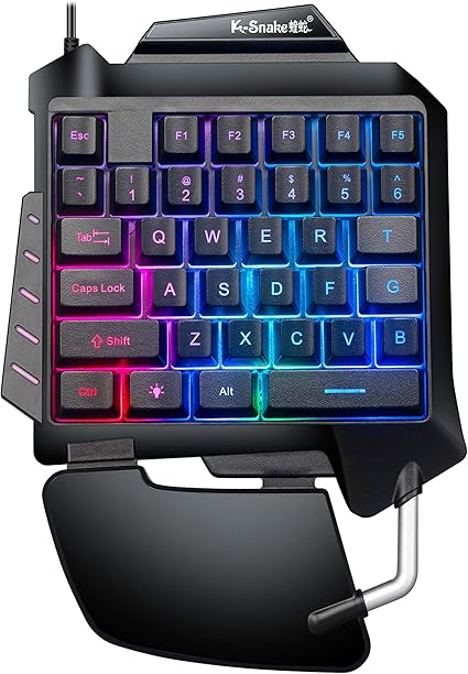 Amazon Snpurdiri 片手バックライト ゲーミングキーボードとマウスコンボ ゲーミングハーフキーボードとマウス 35個のメカニカルキー付き Usb有線ゲームキーボードマウス 片手ゲームキーボードセット Diri ゲーミングキーボード 通販